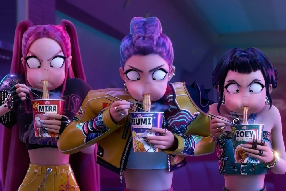 kpop demon hunters eating